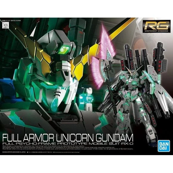Bandai RG #30 Gundam Unicorn RX-0 Full Armor Unicorn 1/144 Scale Model Kit 1 Bandai RG #30 Gundam Unicorn RX-0 Full Armor Unicorn 1/144 Scale Model Kit
