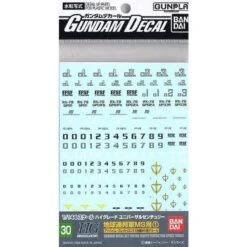 Bandai Hobby Gundam Decal GD-30 1/144 MS Earth Federation #1 Water Slide Decal