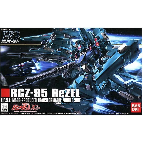 Bandai HGUC Gundam RGZ-95 ReZEL HG 1/144 Scale Model Kit 1 Bandai HGUC Gundam RGZ-95 ReZEL HG 1/144 Scale Model Kit