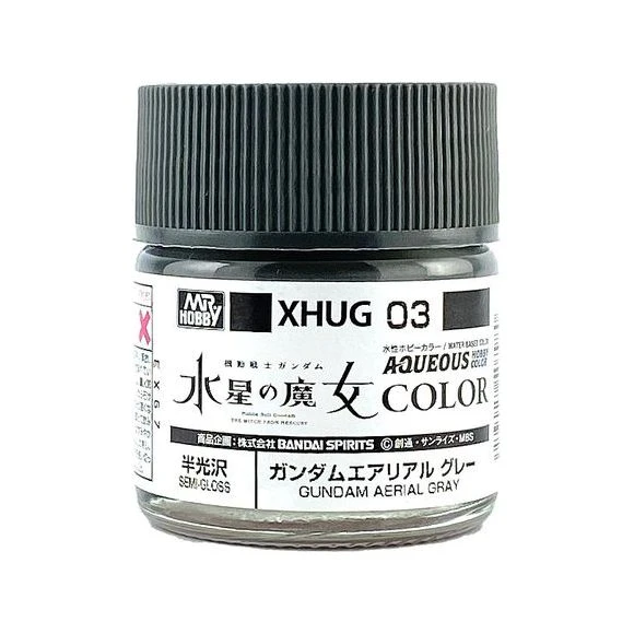 GSI Creos MR. Hobby Mr Aqueous Color The Witch From Mercury HUG03 Aerial Gray 10mL Semi-Gloss Paint 1 GSI Creos MR. Hobby Mr Aqueous Color The Witch From Mercury HUG03 Aerial Gray 10mL Semi-Gloss Paint